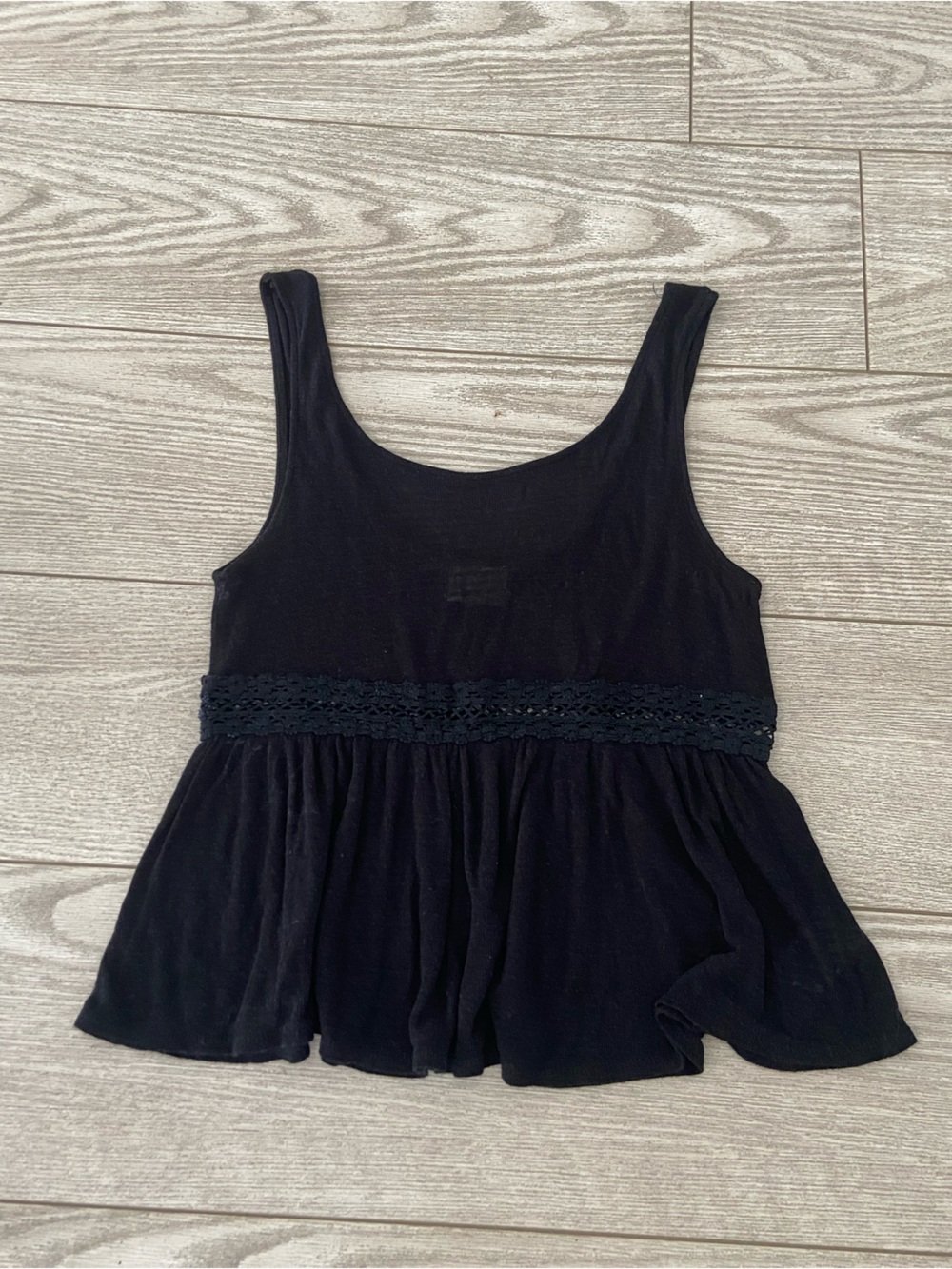 Pins & Needles Black Lace-Waist women’s Top. Size: XS.